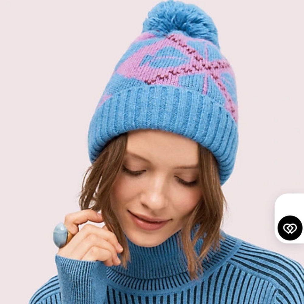 SOLD Kate Spade argyle Pom Pom toque